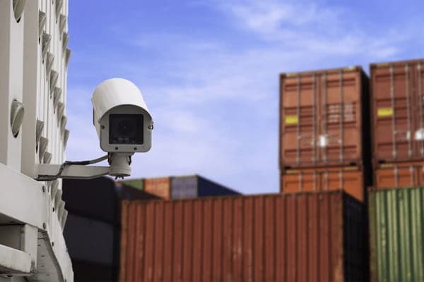Security Camera Monitoring Industrial Container